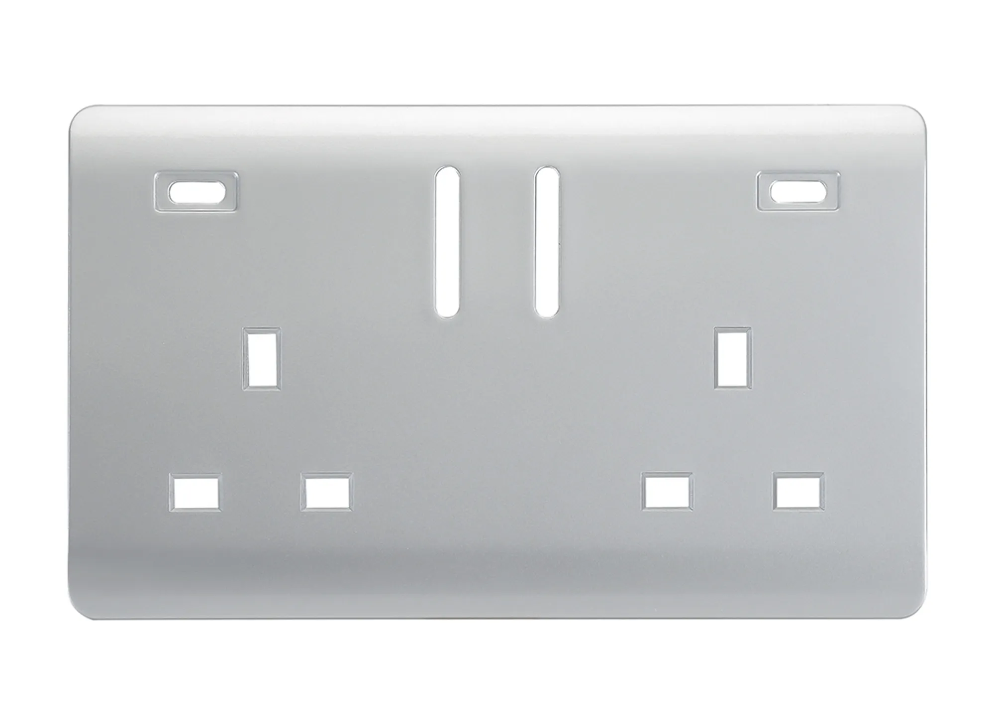 Platinum Silver Spare Plate Wiring Accessories Trendi Decorative Screwless